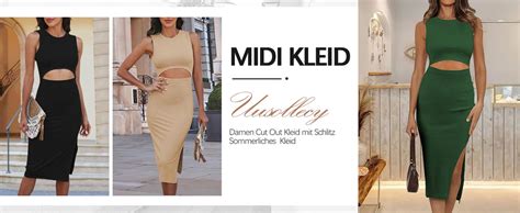 bodycon kleid mit schlitz|bodycon midikleider.